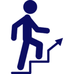 man climbing stairs